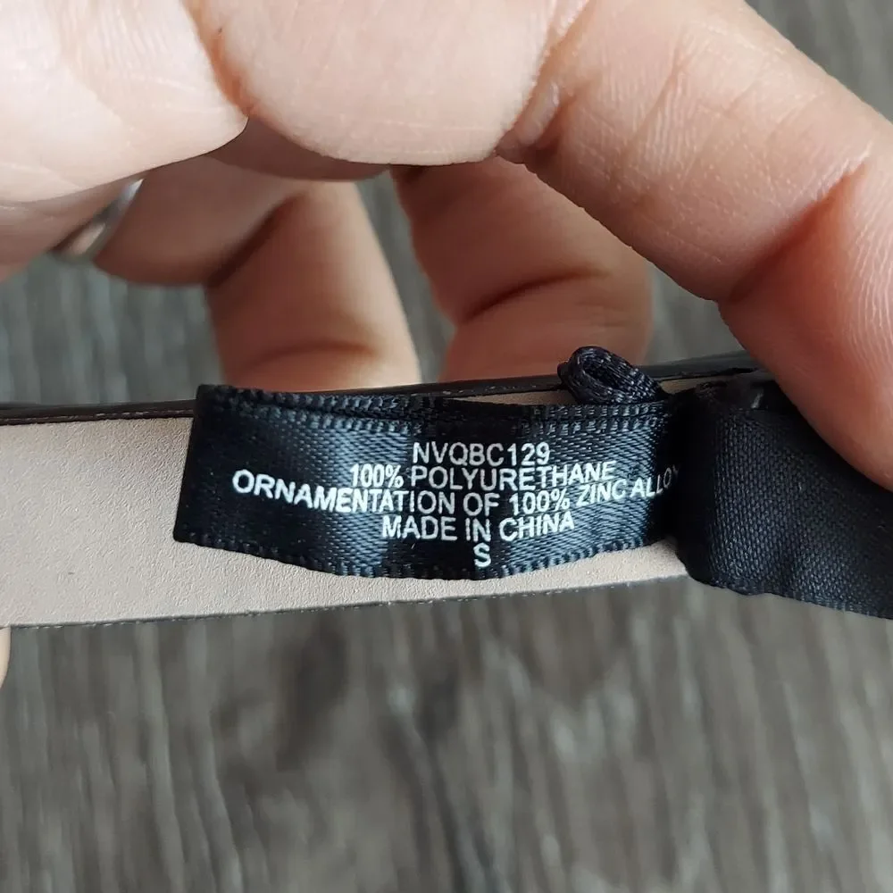 BCBGMaxAzria Black Adjustable Skinny Waist Belt Small